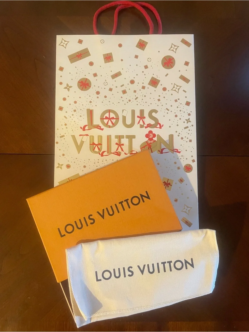 Louis Vuitton Holiday Shopping Bag Box Dust Bag Luxury Gift Set